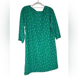 Ann Taylor LOFT Blue‎ bird print shift dress